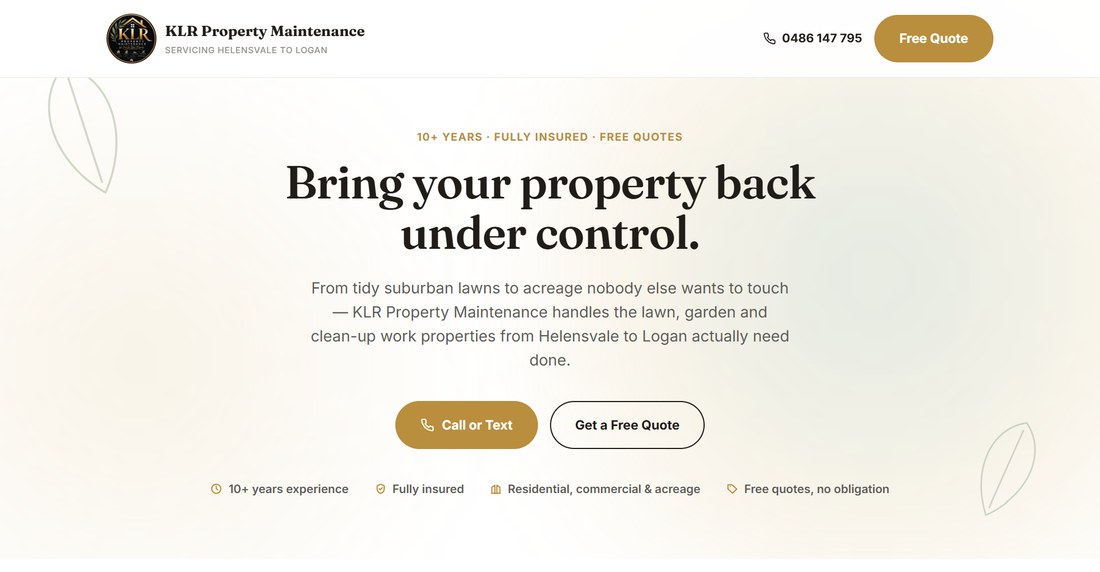 KLR Property Maintenance website