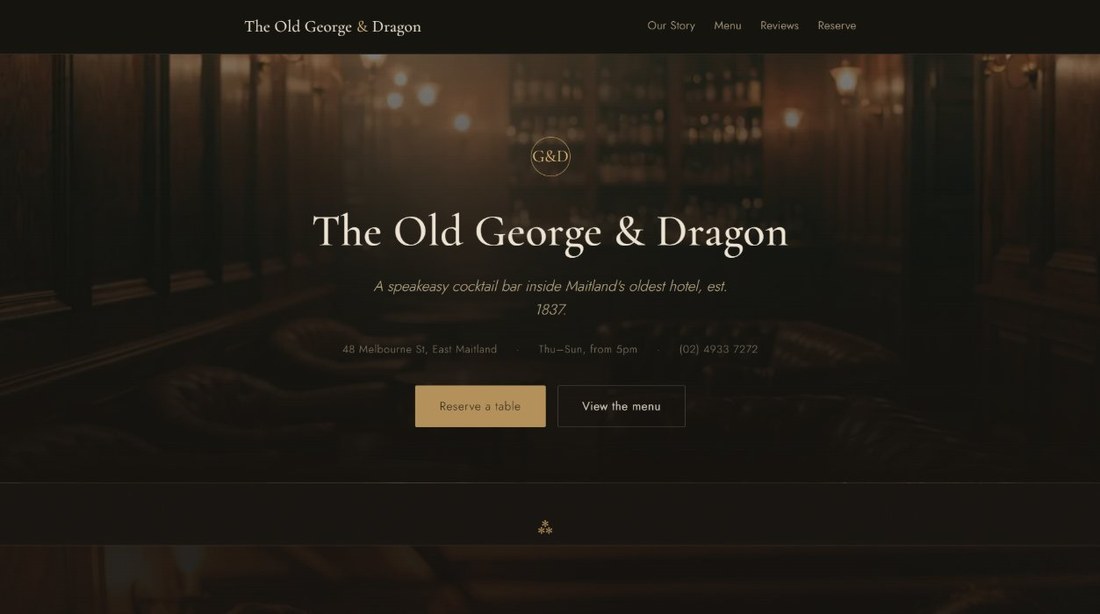 The Old George & Dragon website